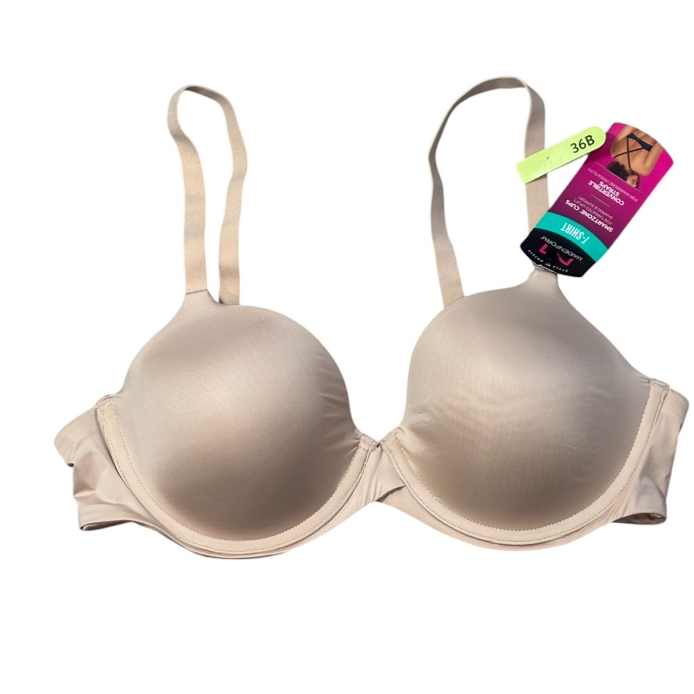 Maidenform Tshirt Bra with Smartzone Cups & Convertible Straps - size 36B NEW
